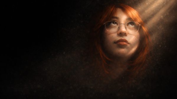 Brown eyes, glasses, redhead Charme 4K