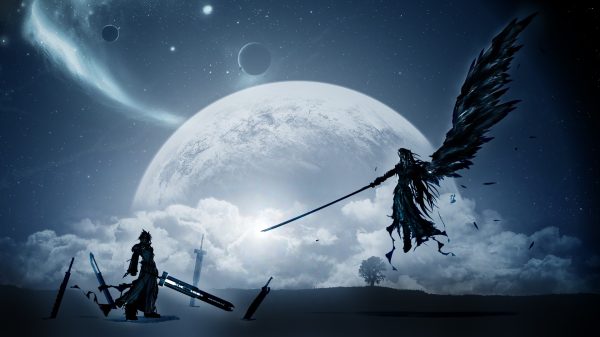Sephiroth, Cloud Strife, video games Video Game Art 4K