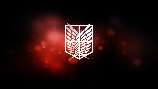 Shingeki no Kyojin, anime, red background Anime 4K