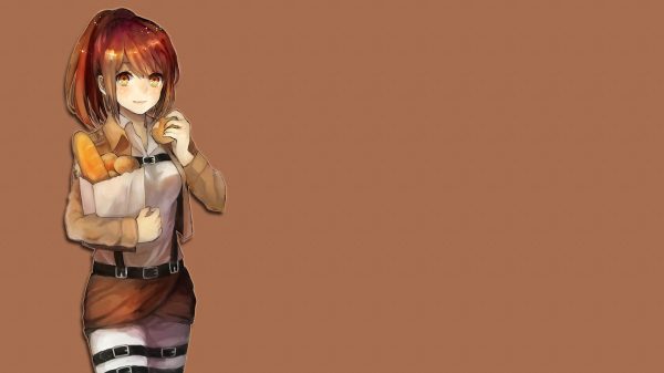 Shingeki no Kyojin, Blouse Sasha, anime Simple Background 4K