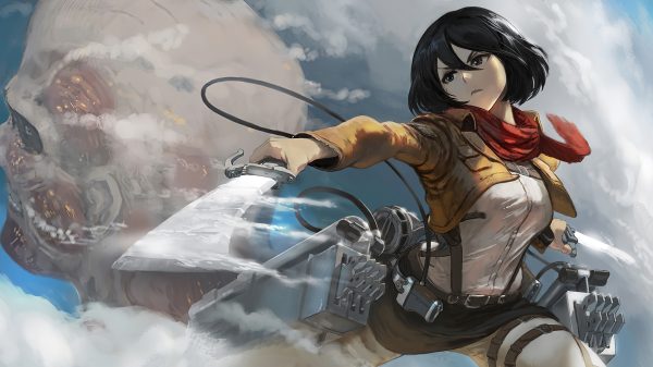 Shingeki no Kyojin, Mikasa Ackerman, Bertolt Hoover Manga 4K