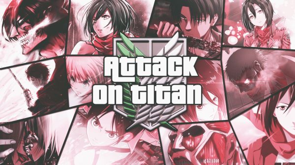 Shingeki no Kyojin, Mikasa Ackerman, Eren Jeager Manga 4K