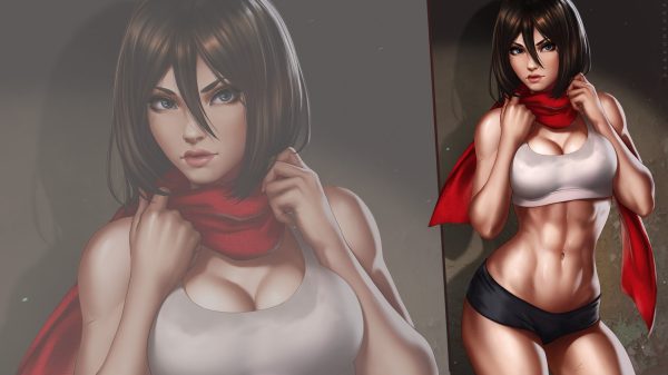 Short hair, Shingeki no Kyojin, Mikasa Ackerman Manga 4K