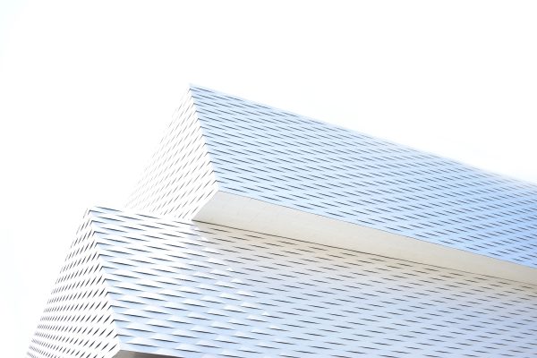 Sleek modern building facade with minimalist geometric design in Basel, Switzerland. Minimaliste 4K
