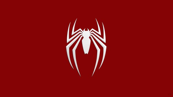 Spider-Man, logo, simple background Simple Background 4K