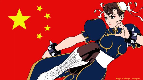Street Fighter, China, flag Video Game Art 4K