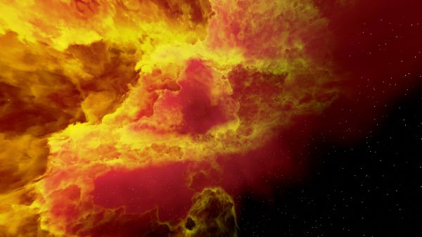 Stunning image of a colorful space nebula with stars in the background. Espace 4K