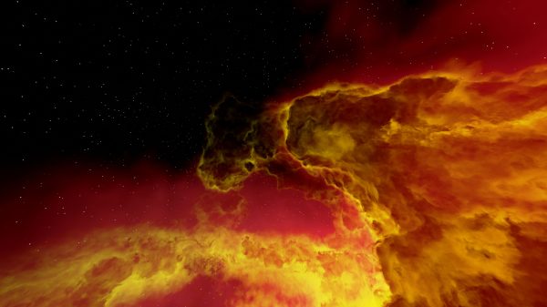 Stunning view of a colorful nebula in space against a backdrop of stars. Espace 4K