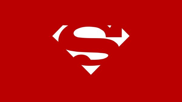 Superman, minimalism, superhero Simple Background 4K