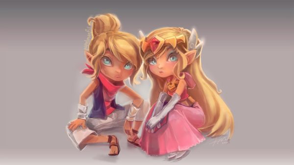 The Legend of Zelda, simple background, Zelda Video Game Art 4K