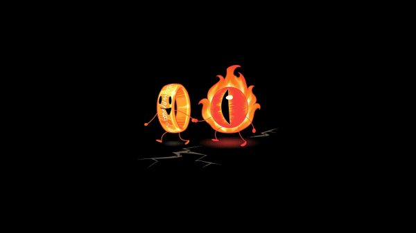 The Lord of the Rings, Sauron (LOTR), The One Ring Simple Background 4K