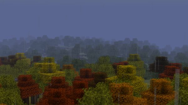 Minecraft, rain, trees Gaming 4K