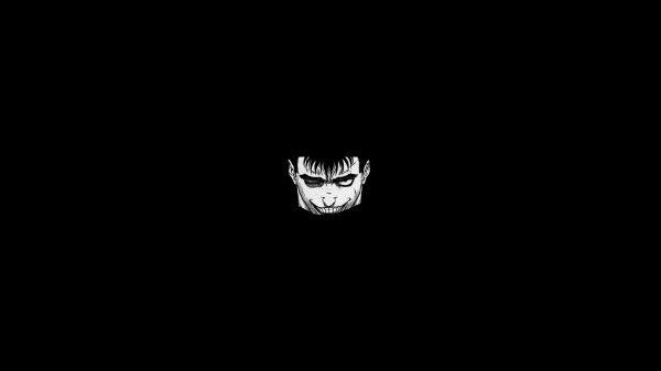 Black, white, anime Manga 4K