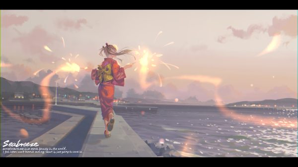 Anime, anime girls, digital art Anime Girls 4K