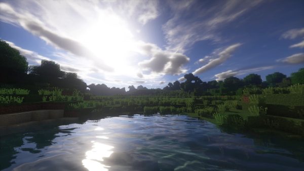 Landscape, Minecraft, shaders Gaming 4K