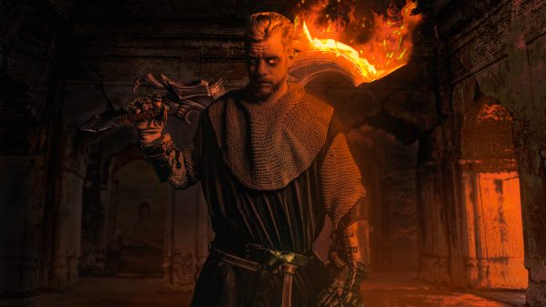 Fire warrior, video game creatures, medieval Video Game Characters 4K