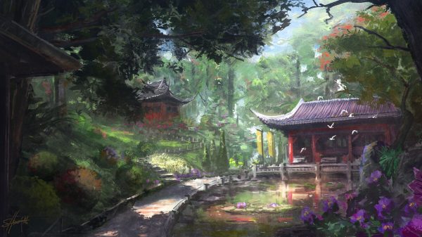 Garden, ArtStation, nature Manga 4K