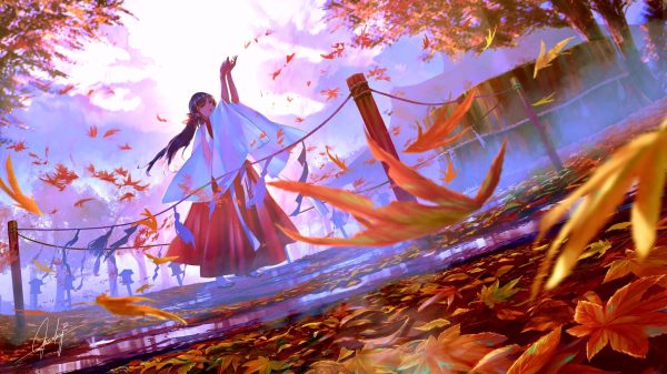 Artwork, digital art, anime Anime Girls 4K