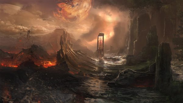 Illustration, fantasy art, lava Manga 4K