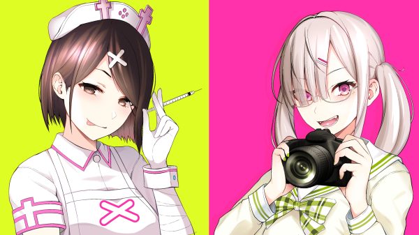 Anime, anime girls, digital art Anime Girls 4K