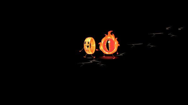 The Lord of the Rings, Sauron (LOTR), digital art Simple Background 4K