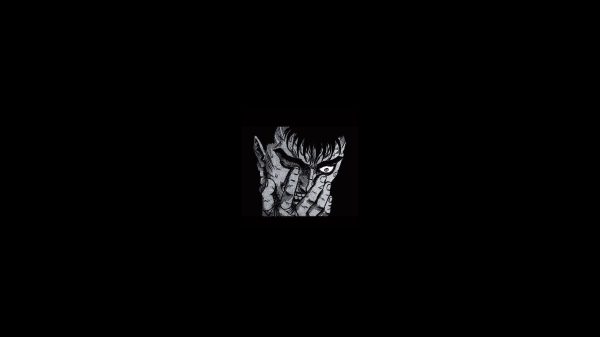 Black, black background, minimalism Manga 4K