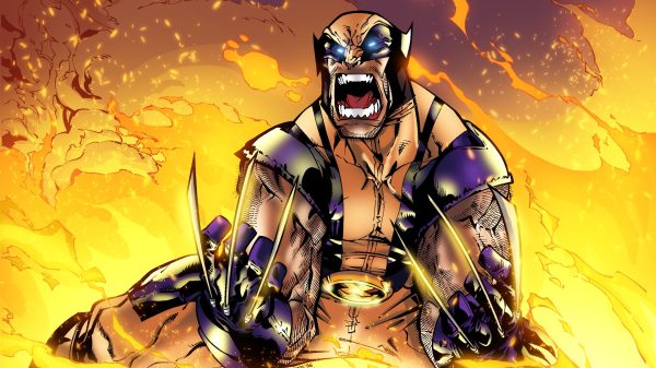 Wolverine, X-Men, fire Wolverine 4K